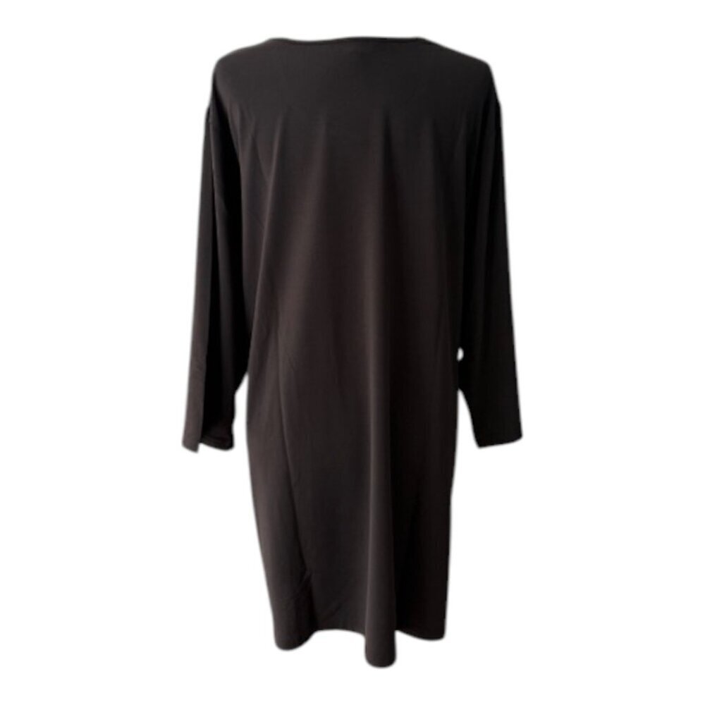 Ulla Popken Women's Black Swing Round Neck Knit A-line Tunic Top Plus 28/30 NWT - Picture 10 of 16